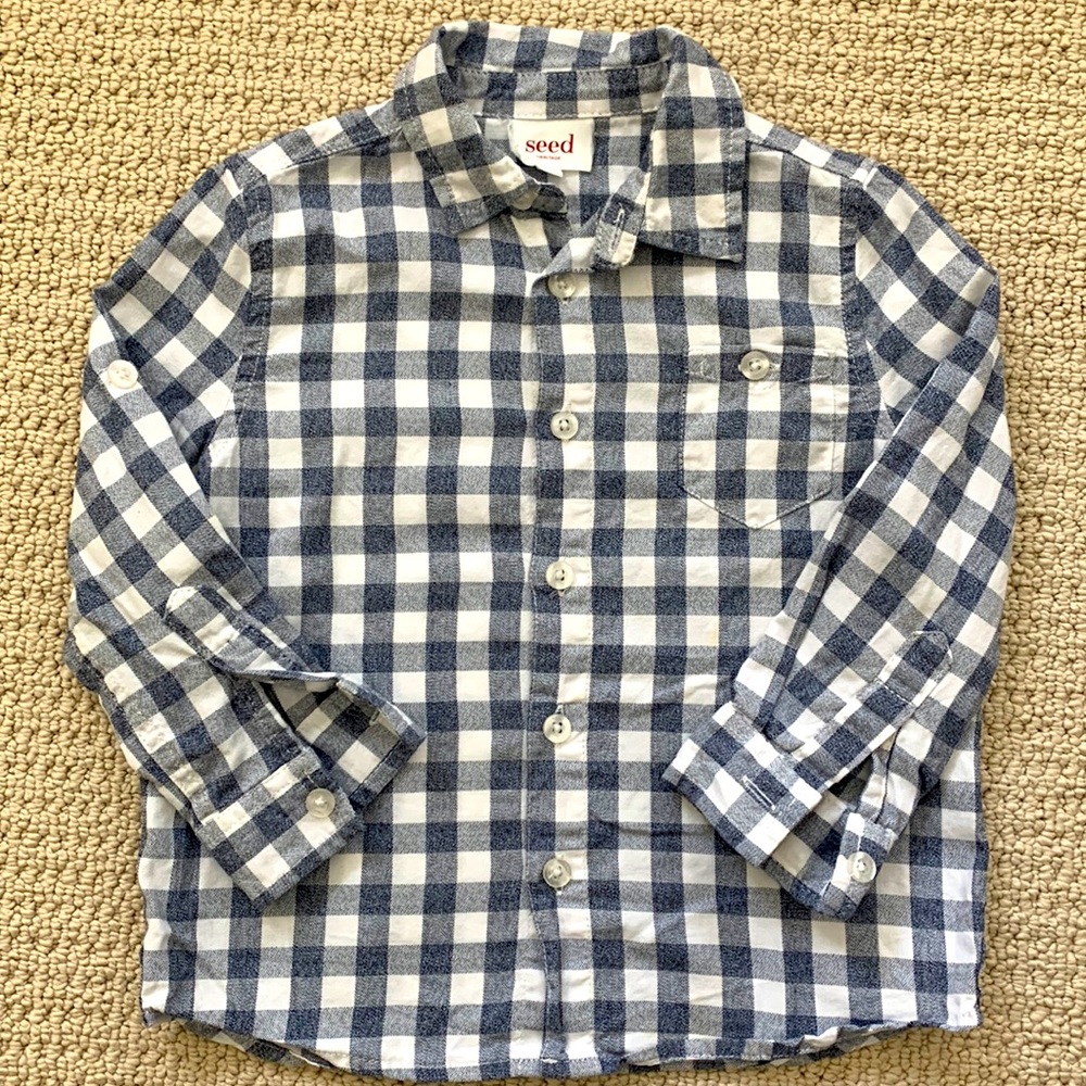 Seed Heritage Gingham Shirt Size 3